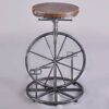 DINGZZ Chair Pub Bar Height Barstool Industrial Dining Bar Stools Chairs for Coffee Shop, Bar, Home Balcony-White
