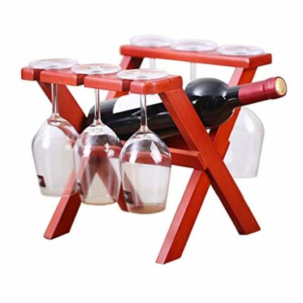 LIUZH Solid Wood Wine Rack, Nordic Creative Minimalist Home Living Room Cup Holder