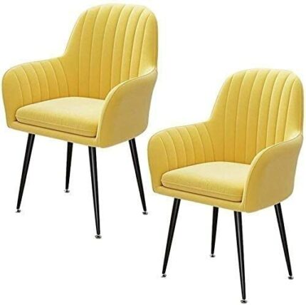 dining chair Office Reception Chairs Business Dining Chairs Set Kitchen Velvet Dining Chairs Set of 2 Comfortable Single Sofa Chair High Back Arm