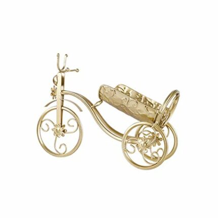 KXDCZ Bicycle Wine Bottle Holder Countertop Metal Wrought Iron Wine Holder Rack, Crafts, Tricycle Art Home Décor
