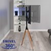 VIVO Artistic Easel 45 to 65 inch LED LCD Screen, Studio TV Display Stand, Adjustable TV Mount with Swivel and Tripod Base STAND-TV65A