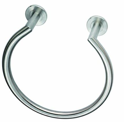 Carlisle Brass LX05SS DELEAU LX Suspended Open Towel Ring G316, Satin Stainless Steel