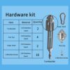 YOGEROY M6 Heavy Duty 316 stainless Steel Sun Shade Sail Fixing Kit, 24pcs Shade Sail Hardware Kit Shade Sail Installation for Garden Triangle an