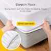 Cosi Home 100% Waterproof Mattress Protector - Soft Terry Cotton Fitted Mattress Topper - Machine Washable - Double (135 x 190 cm + Deep 30 cm St