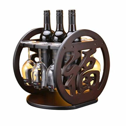 KXDCZ Wine rack family portrait wine rack wooden paint red wine cup holder Wine Stand Solid Wooden Wine Holder Wine Glass Stemware Storage Fashio