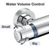 Thermostatic Shower Mixer,Intelligent Constant Temperature Anti-Scald Brass Shower Mixer Bar,Valve 1/2" Outlet,Chrome