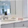 Bathroom ShelvesCotton Pad Holder with Transparent Cover Cosmetic Cotton Bud Organizer Box Desktop Anti-Dust Cotton