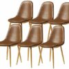 dining chair Kitchen Dining Room Furniture Chairs Kitchen Dining Chairs Set Of 6 Metal Legs PU Leather Seat For Office Lounge Bars Living Rooms L