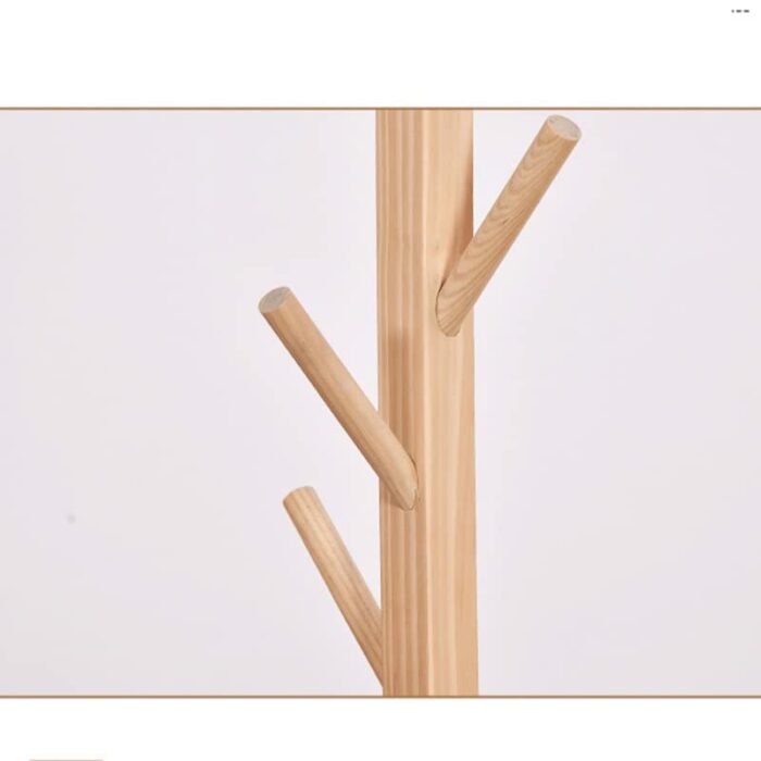 DLOETT Solid Wood Coat Rack Hanger Floor Simple Clothes Rack Bedroom Organizer Living Room Storage Rack