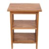 ARPHASLE End Table with Storage Shelf Basket, Narrow Bedside Table, Slim Coffee Tables, Solid Oak Wood,Classic Nightstand, Sofa Table for Living