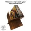 TreeHouse London Wooden Vinyl Record Holder – 80/100 LP Storage Rack - Book or Album Display Stand – Vinyl Record Storage – Modern Vinyl Organize