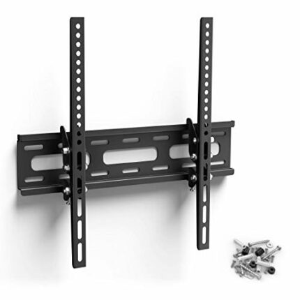 Hama 108716 TILT TV wall bracket, tiltable, for televisions 32 to 65 inches, for max. 30 kg, VESA up to 400x400, black