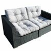 Ambientehome 90406 60 x 40 x 13 cm Lounge Extra Thick Cotton Cushion - Light Grey (2-Piece)