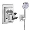 Touchfutrue Shower Head Holder, 360° Adjustable Universal Shower Holder Replacement, Powerful Hand Shower Bracket No Drilling, Wall Mount Bracket