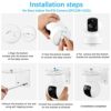 TIUIHU Wall Mount Compatible with TP-Link Tapo C210/ C200 and Kasa Indoor Pan/Tilt Smart Security Camera Bracket/Holder for Home/Apartment
