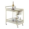 BHVXW Kitchen IslandsFurniture Mobile Table Wine Dining Car Designer Golden Glass Storage Trolley (Color : D, Size : 1pcs)