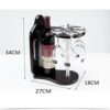 DLOETT European Style Imitation Solid Wood Wine Rack, Wine Glass Rack Upside Down Wine Bottle Rack Creative Decorations