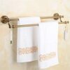 Bathroom Double Towel Rack Towel Bar Antique Copper Towel Hanging Bronze Balcony Bathroom Kitchen Towel Bracket Wall Hanging Tower Hanger/80Cm