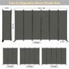 6 Panel Folding Privacy Screen, 10 ft. Extra Wide Partition Room Divider Portable Office Walls Dividers Room Separator, Grey