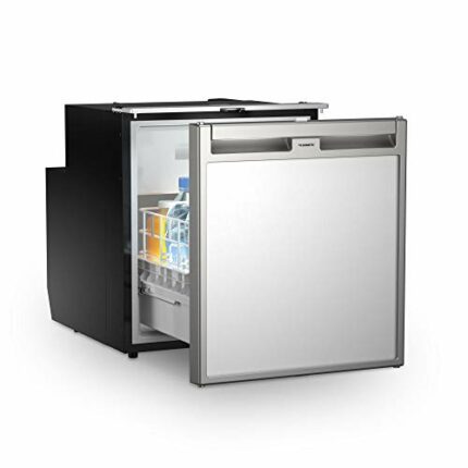 Dometic Coolmatic CRX 65D Pull-Out Fridge Freezer 51 Litre Silver Grey Front 12/24 Volt for Caravan, Motorhome, Caravan + Boat