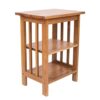 ARPHASLE End Table with Storage Shelf Basket, Narrow Bedside Table, Slim Coffee Tables, Solid Oak Wood,Classic Nightstand, Sofa Table for Living