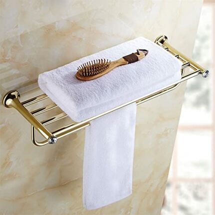 HIGOH Towel Rack Bathroom Accessory Towel Rack, Towel Holder, Bathroom Shelf Holder Bath Hardware with Crystal Bathroom Hardware