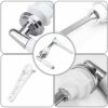 Toilet Flush Handle Split Replacement Traditional Victorian Style Chrome Plated Metal Handle for Toilet WC Cistern Tank for Toilet WC Cistern Tan
