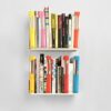 TEEbooks Bookshelf - Set of 2 shelves - Steel - White - 45 x15 x 25 cm - For large format books, comics, art books