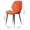 dining chair Kitchen Dining Room Furniture Chairs Modern Minimalist Restaurant Backrest Dining Chairs Water Proof PU Leather Side Chair With Meta