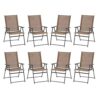 VICLLAX 2 Pieces Patio Folding Chairs, Outdoor Portable Dining Chairs for Lawn Garden and Porch, Dark Blue