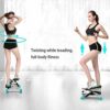 TWDYC Mini Stepper Air Climber Step Fitness Exercise Machine with Resistance Band and LCD Display