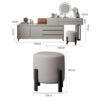 BVDSG Wooden Dressing Table Storage Storage Side Cabinet Corner Vanity Table Smart Vanity