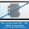 Mount-It! Lockable RV TV Wall Mount with Quick Release, Full Motion Flat Screen Bracket for Campers, Travel Trailers, RVs, Motorhomes and Marine