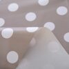 Vinylla Polka Dot Taupe Easy Wipe Clean PVC Tablecloth