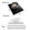Wgwioo Gas Stoves, Tempered Glass Single Burners Stove, Kitchen Natural Gas/Liquefied Gas Stove Household, Kitchen Integrated Cooktops Cooker,nat