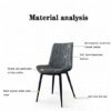 dining chair Kitchen Dining Room Furniture Chairs Set Of 4 Dining Chairs With Metal Feet And Backrests PU Leather Seats Suitable For Kitchen Dini