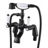 Traditional Bathtub Mixer Tap,Luckyhome Victorian Bath Shower Mixer Tap with Hand Held Shower