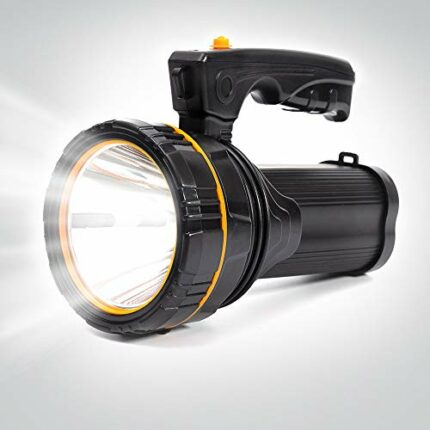 MAYTHANK Super Bright Powerful LED Torch Light Rechargeable Flashlight Big 4 Batteries 10000mah Heavy Duty Spotlight Hand held Searchlight High P