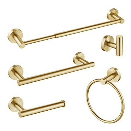 Polish Gold Bathroom Towel Bar Set,Hand Towel Rack Holder by Beati Faucet
