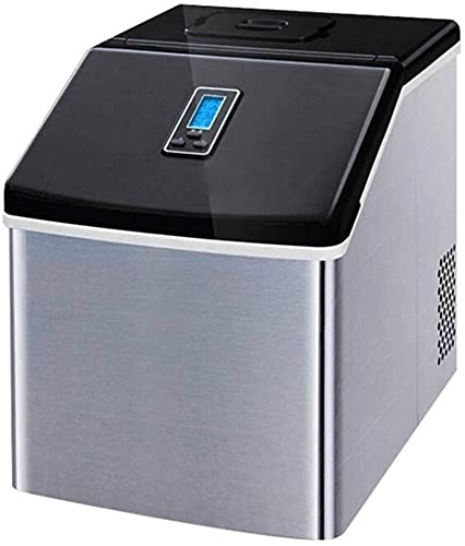 Ice Cube Maker Countertop Ice Machine Stainless Steel Ice Making Machine With Ice Scoop Square Ice Manual Water Inlet