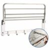 Towel Rail 2-Tier Bath Towel Rack SUS 304 Stainless Steel Towel Shelves with Hooks，Wall Mounted Towel Holder Towel Bar for Kitchen Bathroom