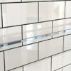 Agua Accessories Towel Rails Wall Mounted 65cm, Stainless Steel Towel Rack Hanging Cloths for Bathroom, Chrome Kitchen Square Towel Holder Bar is