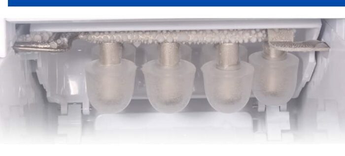 LUKEO Commercial Automatic Ice Cube Maker Household Portable Electric Bullet Round Ice Making Machine 15kg/24H Coffee Bar