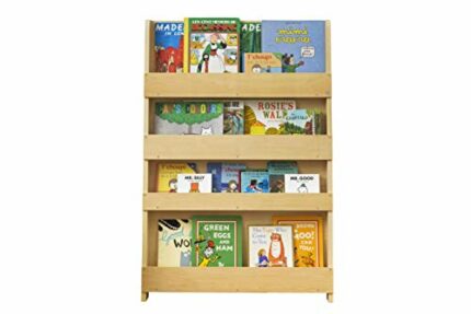 Tidy Books® Kids Wall Bookcase (0-10) Gets Kids Reading - Childrens Wooden Bookcase - Eco-Friendly Montessori Book Shelves- Front Facing Bookshel