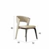 WALNUT Dining Chairs Backrest Dining Room Metal Chairs Kitchen Furniture Lounge Chair