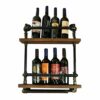 CZDYUF Retro Iron Wine Rack, Solid Wood Simple Creative Wall Hanging Bar Wine Cabinet, the Bearing Capacity is Strong, and the Durability is Dura