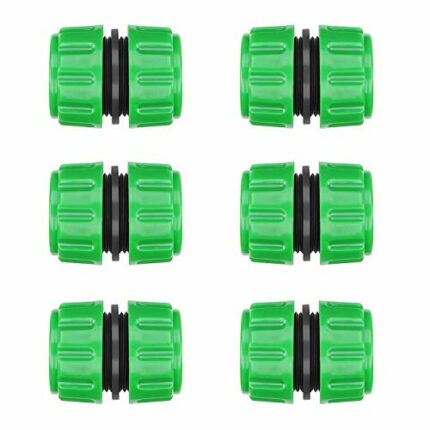 CaLeQi Hose Repair Connector Extender for Join 1/2 inch Garden Hose Pipe Quick Repair Connection 6pcs