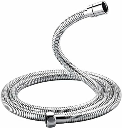 GRIFEMA COMPLENTO-G851 1/2 Inch 1.5m Shower Hose Made of Stainless Steel, Anti-Kink & Anti-Explosion and Leak Proof Hose Pipe, Silver/Chrome