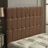 CROWNBEDSUK Omega diamante chenille headboard in 2ft6,3tf,4ft,4ft6,5ft,6ft (4FT SMALL DOUBLE, Grey)