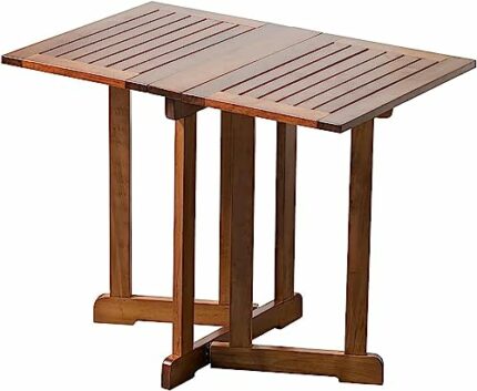 Shykey Compact Dining Set, Drop Leaf Dining Kitchen Table With 4 Chairs, Solid Wood Dining Table and Chair Combination, for Outdoor Dining Set Ga